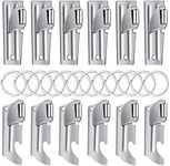 Military Can Openers with Key Ring, 2 Styles Stainless Steel Camping Can Opener Military Can Openers Portable Can Opener for Travel, Camping (12 Pieces)