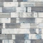 Blue & White Wood Effect Vinyl Flooring Rustic Light Oak Foam Sheet Lino Flooring Roll Kitchen & Bathroom Flooring 2m 3m Width 2m To 7m Length (Snow Painted Wood, 2m x 2m)