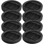 SOUJOY 8 Pack Furniture Caster Cup, Rubber Bed Stoppers, Round Chair Coasters Wheel Cups Fits to All Wheels of Furniture, Sofas, Beds, Chairs, Prevents Scratches