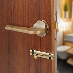 LAPO Luxury Door Locks for Bathroom, Door Lock for Balcony, Store Room Mortise Keyless Handle Set with Brass Baby Latch for Home,Office,Hotel | Antique Finish | 3 Years Warranty Ro-127