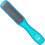 Kent AirHedz Glo Flat 9 Row Brush Aqua Blue