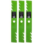 8TEN LawnRAZOR Blade for Exmark Lazer Z E-Series Turf Tracer 52 Inch Deck 103-6397 116-5175 (Toothed Mulching) 3 Pack