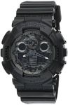 G-SHOCK GA100CF-1A Mens Black Analog/Digital Watch with Black Band