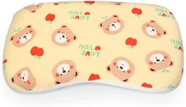 Soft Toddler Pillow for Sleeping – Breathable Small Pillow (14.5'' x 8.4'') with Removable Cover – Ideal for Travel & Nursery, Cuddly Bear Design – Perfect for Ages 1-3 Years