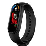 Elevea M6 Smartwatch Band: Heart Rate Monitor, Activity Tracker with Step Counter and Blood Pressure Monitor, for Men and Women