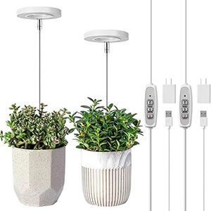 Grow Lights for Indoor Plants, Full Spectrum LED Plant Light, Automatic Timer 4/8/12H, 4 Dimmable Brightness, Height Adjustable Small Plant Grow Light NOWTRY