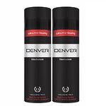 DENVER Black Code Cologne Body Talc - 100 GM Each (Pack of 2) | Scented Talcum Powder