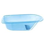 SQ Professional Transparent Baby Bath Tub with 50L Capacity, Tapered for Your Childs Comfort with Soap Holder and Easy to Clean (Blue)