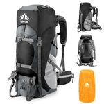 Night Cat Hiking Backpacks 70L Camping Backpacking Packs for Men Women Lightweight Outdoor Traveling, No Internal Frame