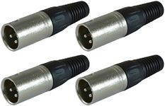 GLS Audio XLR Male Plugs Connectors XLR-M Plug - 4 Pack