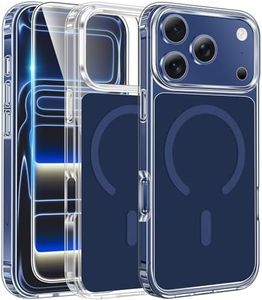 FNTCASE for iPhone 17 Pro Case Clear Magnetic with Screen Protector