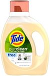 Tide Purclean Liquid Laundry Detergent, 75% Plant-Based, Unscented, 63 fl oz, 48 loads