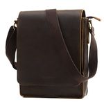 Leathario Leather Shoulder Bag Men Messenger Bag Retro Vintage Business Leisure Cross Body Bag