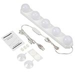 5 Led Bulb Hollywood Mirror Lights, Vanity Makeup Bathroom Dressing Table Light, USB Powered Makeup Mirror Lights with 3 Color Modes Brightness Adjustable for Bathroom Dressing Table Mirror Lighting