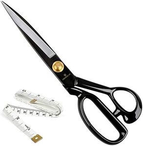 Fabric Scissors Professional 25cm Heavy Duty Craft Scissors for Leather Sewing Shears for Tailoring Industrial Strength High Carbon Steel Tailor Shears Sharp for Home Office Artists Dressmakers