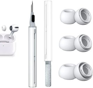 [3 Pairs] Replacement Ear Tips for AirPods Pro and AirPods Pro 2nd Generation with Noise Reduction Hole, 3 in 1 Cleaner Kit for AirPods 1 2 3 Pro/Pro 2, Silicone Ear Tips for AirPods Pro (S/M/L)