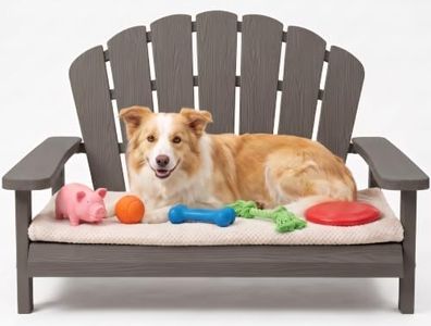 Elevated Dog Bed,Waterproof Resin Dog Sofa Chair, Weather Resistant&Easy Assembly Dog Furniture for Indoor&Outdoor(Grey)