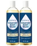 Puracy Natural Body Wash - 2pk 12 fl oz / 355 ml - Body Wash Sensitive Skin - 98.6% Pure Plant Ingredients - Body Wash Women, Men & Kids - Moisturizing Body Wash/Shower Gel - Coconut & Vanilla