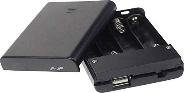 Veleman BH341USB 249005 - Soporte para 4 pilas AA (con conexión USB)