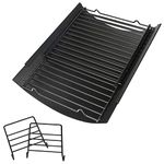 Hisencn Extend Ash Pan/Drip Pan for Chargriller 5050 5072 5650 E1224 1224 1324 2121 2222 2727 2828 2929 2123 Charcoal Grills Charbroil 17302056, with 2 Pack Fire Grate Hangers Replacement Parts