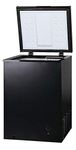 Freestanding Chest Freezer - 3.5 cu. ft. Chest Freezer, Adjustable Thermostat, Removable Basket, Accessible Defrost Drain, Perfect For Small Spaces