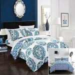 Chic Home Ibiza 3 Piece Duvet Set, King, Blue, 3