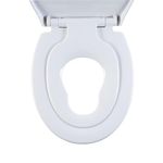 AQUALONA® Premium Thermoplastic Family Toilet Seat Soft Close Hard-Wearing Seat with One Button Hinge Release, Easy to Clean and Install with Universal Fittings, (Family Seat)