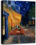 msspart Vincent Van Gogh Canvas Wall Art Cafe Terrace At Night Painting Classic Artwork Picture Print for Home Decor 16"x24"