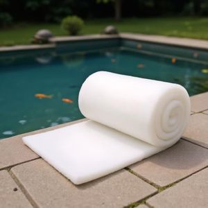 GourragePro 2 inch Thick Koi Pond Filter Pad,White Bulk Roll Pond Filter Media,Fish Pond Filter Media,Fish Pond Filter Material for Koi Outdoor Ponds Aquarium(18" x 72")
