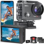 Hiicam Speed 10 Action Camera 5K 30FPS Waterproof Camera Underwater 131 FT with EIS, Remote Control Sports Camera 5X Zoom with 64GB Card, 2x1350mAh Battery