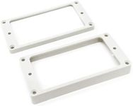 Vintage Forge White Flat Bottom Humbucker Pickup Mounting Ring Set (Bridge & Neck) compatible with Gibson Les Paul SG Guitars HR2020F-WHT