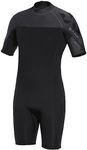 BARE 2MM Revel Men's Shorty Wetsuit | Combines Comfort and Flexibility | Made from a Blend of Neoprene and Laminate | Designed for All Watersports Including Scuba Diving and Snorkeling | Grey - M
