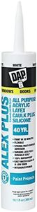 DAP INC 18152 10.1oz White Alex Plus Acrylic Latex Caulk with Silicone