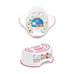 Paw Patrol Padded Seat, Potty Training Toilet Seat, Plus Paw Patrol Step Stool, Detachable Cushion, Lightweight, Anti-Stick Portable Seat 18M+ Toddler Toilet Range