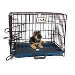 Jainsons Pet Products Heavy Duty Dog Crate Strong Metal Dog Cage Dogs/Puppies/Cats/Kittens/Rabbit/Guinea Pig (SIZE 18 INCH, BLACK) Extra Small Size 1.5 Feet long