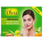 Olivia Professional Herb Bleach For Sensitive Skin With Haldi|Chandan|Aloe Vera|Nimbu, 270 g