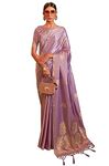 TRENDMALLS Women's Kanjivaram Silk Saree with Embroidery Unstitched Blouse Piece