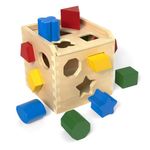 Melissa & Doug Wooden Shape Sorting Cube | Wooden Toys |Developmental Toy | Shape Sorter for Kids | 2+ | Gift for Boy or Girl