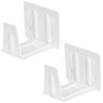 cuteLEC Center Support Bracket 2 Pack White Color for 2" Low Profile Window Blinds Headrail Holder