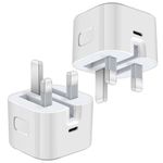 iphone charger,USB C Fast Charger Plug【MFI Certified】2 Pack USB Type C Plug 20W Fast Charging for iPhone 15/14/13/12/11/X,i-Pad, Air-Pods Pro, Type C Adapter Fast USBC Charger UK Adapter