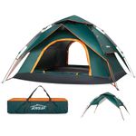 AKOZLIN Camping Tent 3-4 Person 2-in-1 Dome Tent Double Layers Instant Pop Up with RainFly Waterproof & Removable Outer Tarp for Hiking Camping Backpacking