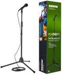 Shure Stage Performance Kit with PGA58 Cardioid Dynamic Vocal Handheld Microphone, XLR Cable and Mic Stand - Perfect for Onstage or Studio (PGA58BTS)