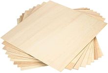 15 Pack 12 x 12 x 1/8 Inches Balsa Wood Sheets, Thin Natural Basswood Sheets, Square Unpainted Wood Sheets for Christmas Ornaments, Painting, House Model and DIY Crafts