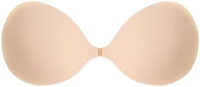 MITALOO 2025 Adhesive Bra Seamless Sticky Invisible Push up Bras Solid Silicone Pasties Nipple Cover for Women Warm Beige