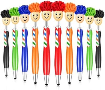 DEDC 10 PCS Stylos à Bille,Stylos Nettoyeurs d'écran en Microfibre,Stylet,3 en 1, Stylos à Bille amusant Cadeaux de Noël pour Adultes enfants