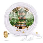 HOMENOTE Misting Cooling System 59FT (18M) Misting Line + 16 Brass Mist Nozzles + a Metal Adapter(3/4ââ‚¬Â) Outdoor Mister Patio Garden Greenhouse Trampoline for Water Park