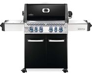 Napoleon Prestige 500 BBQ Grill, Black & Stainless Steel, Propane Gas - P500RSIBPK-3 With Infrared Rear And Side Burner, Premium Barbecue Gas Cart For Grilling Masters - Rotisserie Included