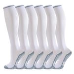 Niorasen Compression Socks for Women & Men, 3 Pairs Flight Socks, Travel Socks, Compression Stockings Best Fit Running, Football, Flying, Medical, Prevent Varicose Veins, Promote Circulation