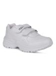 Bata 4511 Clark E 24 White Casual Shoes for Juniors |Perfect for Everyday wear| Walking| Running | Slip-Resistant | All Day Comfortable |Breathable |Lightweight. Size- 2