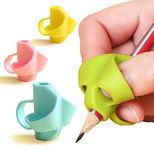 9UP™ Kids Writing Assistant, 2 Finger Silicone Pencil Holder, Pencil Grips for Kids Handwriting, (8Pcs, Multicolor)